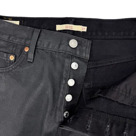 Levi's Icon Coated Mini Skirt In Black Posh Party Skirt - Picture 4 of 8